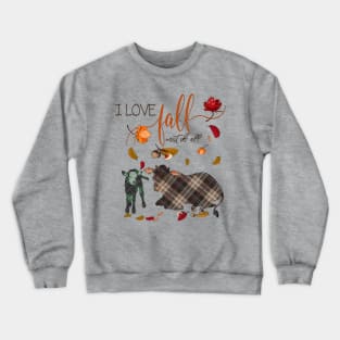 Cow Lovers - I Love Fall Most of All Crewneck Sweatshirt